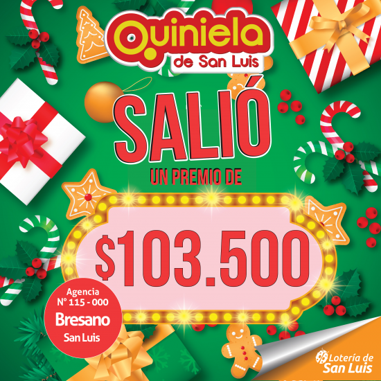 ¡Gran premio de Quiniela en San Luis!