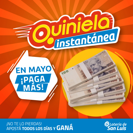 Quiniela Instantánea paga más