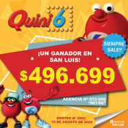 ¡Premio de Quini 6 en San Luis en la modalidad Sale o Sale!