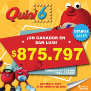 ¡Premio de Quini 6 en San Luis!