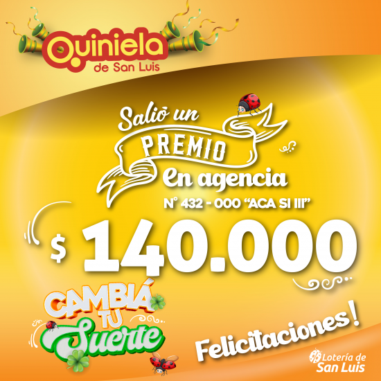 ¡Salió un premio de Quiniela en la Villa de Merlo!