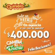 ¡Salió un premio de Quiniela en Naschel!