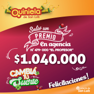 ¡Salió un premio de Quiniela en San Luis!